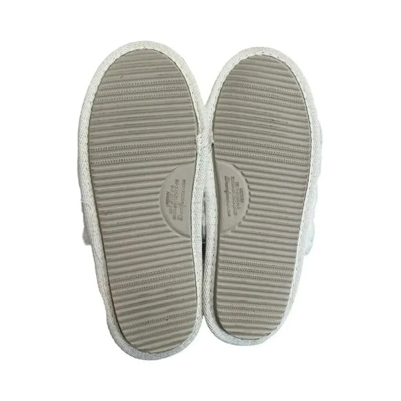 Dearfoams Wedding ‘I DO’ Slippers Women’s M‎ (7-8)  Slides Faux Fur Memory Foam - Picture 5 of 5